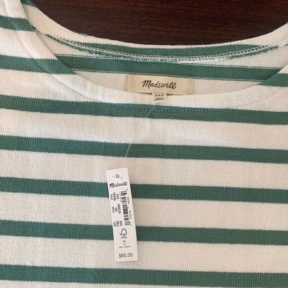 Madewell falcon stripe round neck long sleeve top size XXS - Picture 2 of 6